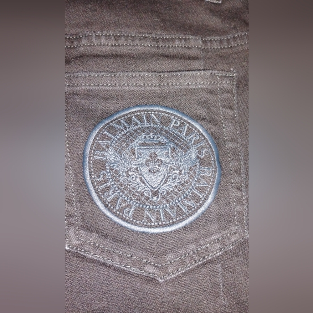 BALMAIN PARIS BLACK SKINNY JEANS